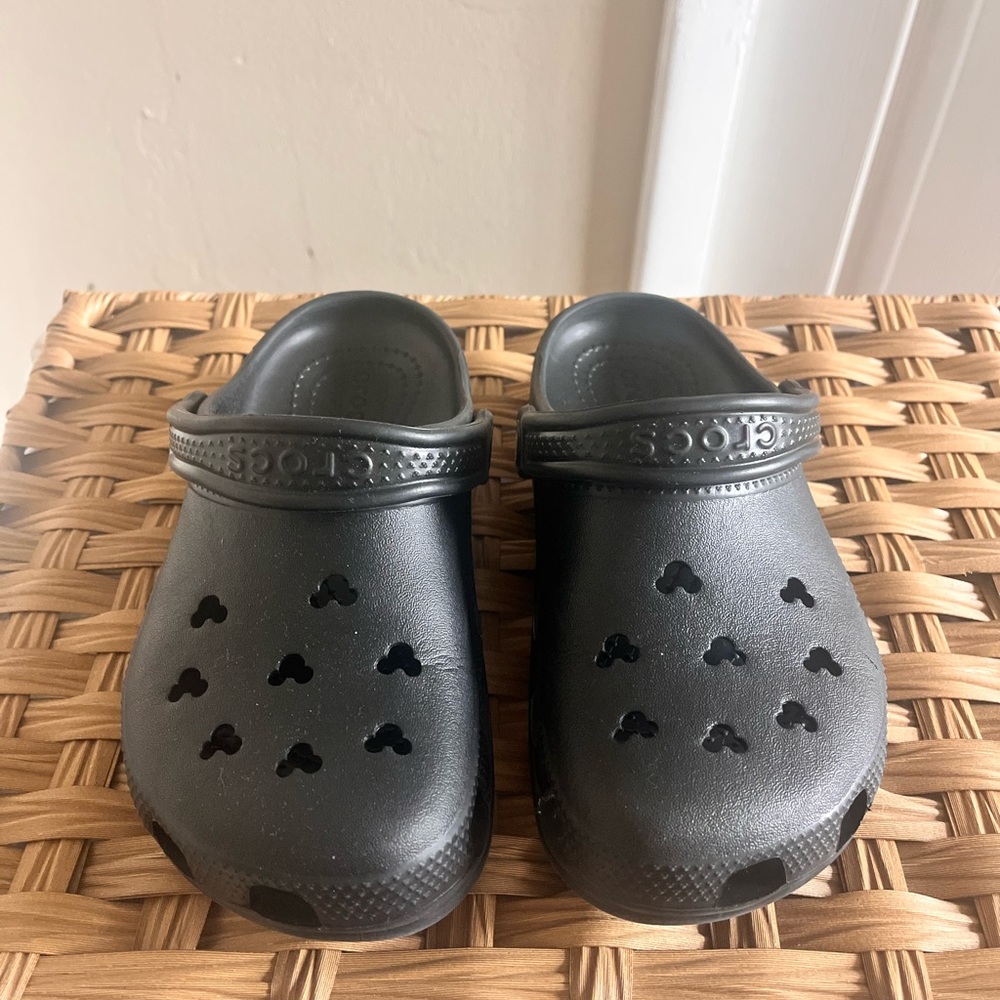 Mickey Mouse Black Croc Clogs